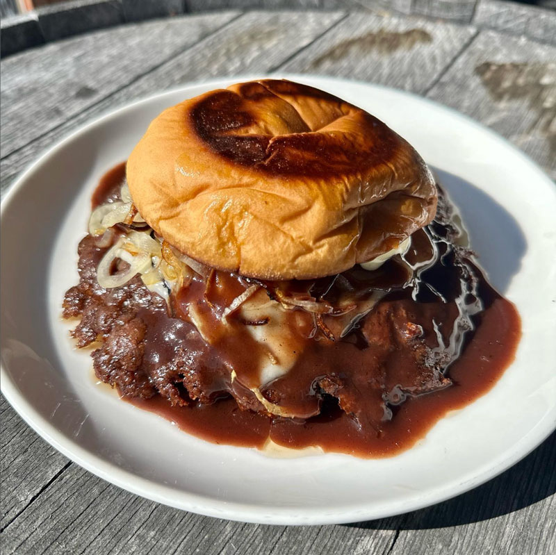 Bordelaise Smash Burger, emerald mallard