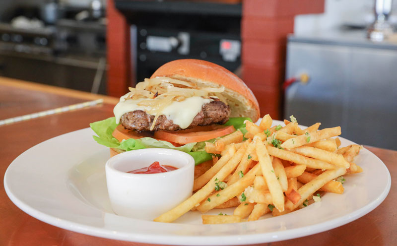red rooster bistro burger