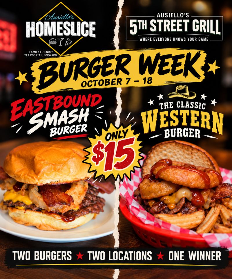 ausiello's 5th street grill, bay area burger week specials
