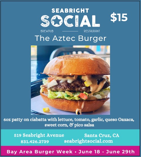 aztec burger, seabright social