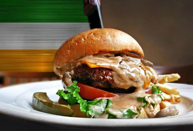 guinness burger, rosie mccann's