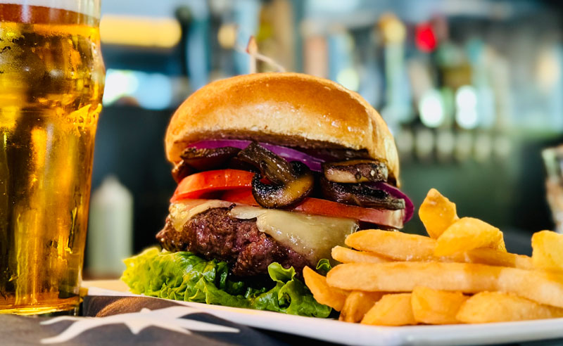 forager's burger, due west tavern